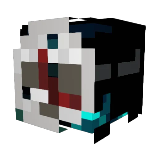Axedv Minecraft avatar head, 3D render