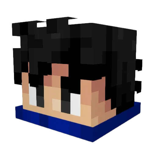 Axeex Minecraft avatar head, 3D render