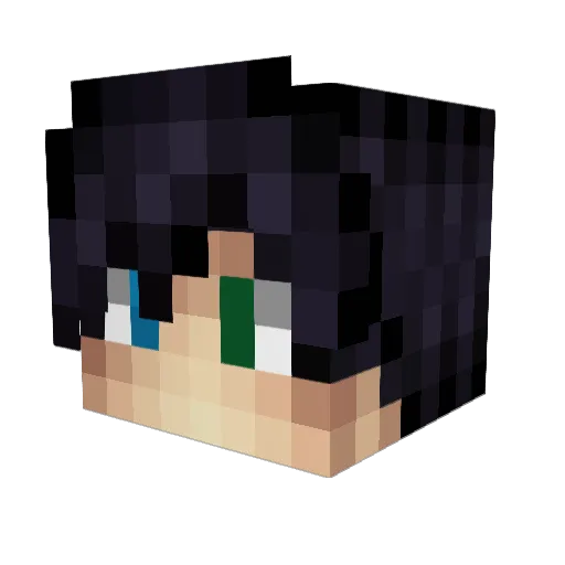 Axeile_ Minecraft avatar head, 3D render