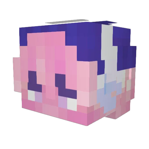 Axeism Minecraft avatar head, 3D render