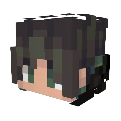 Axel1105 Minecraft avatar head, 3D render