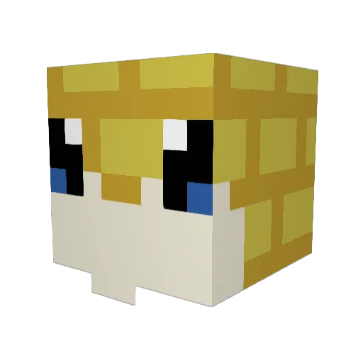 Axel230 Minecraft avatar head, 3D render