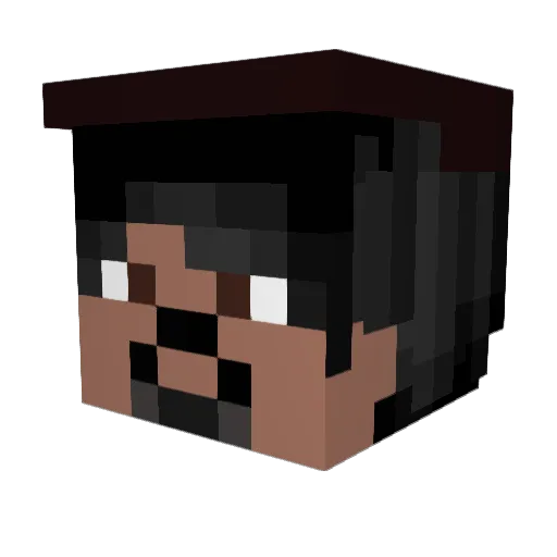 Axel4Y Minecraft avatar head, 3D render