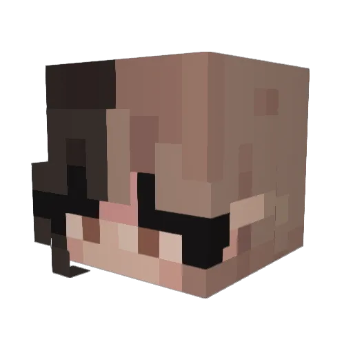 Axel5378 Minecraft avatar head, 3D render
