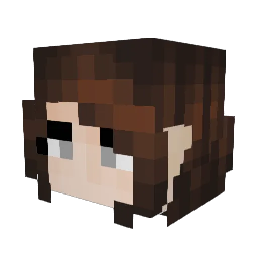 AxelDasAxolotl Minecraft avatar head, 3D render