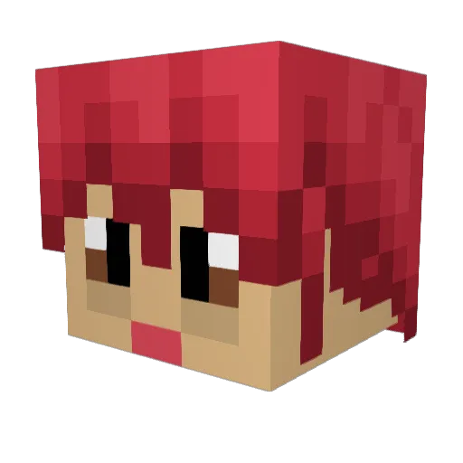 AxelDubs_ Minecraft avatar head, 3D render