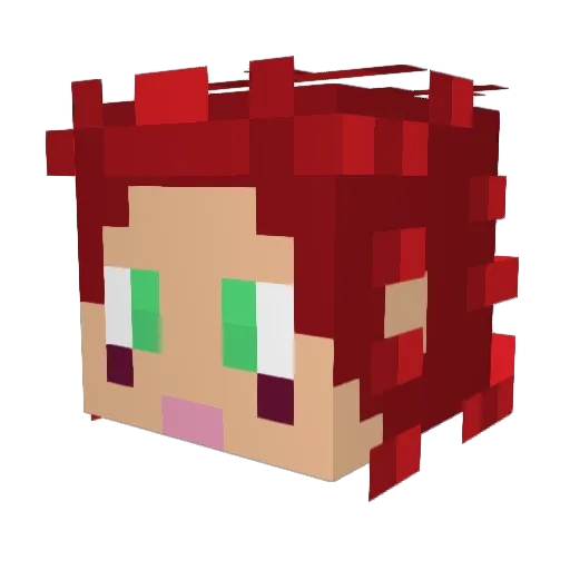 AxelFlameLord Minecraft avatar head, 3D render