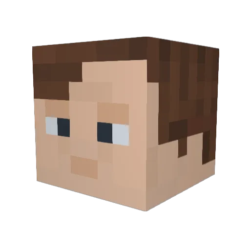 AxelMax27 Minecraft avatar head, 3D render