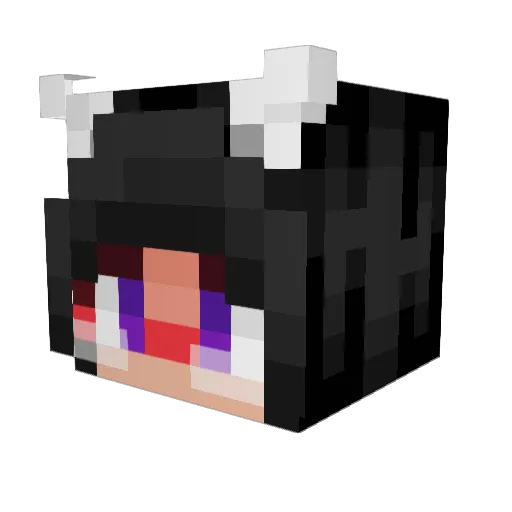 AxelNeko123 Minecraft avatar head, 3D render