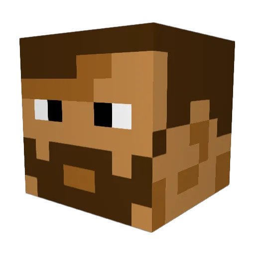 AxelPaxelLaxel Minecraft avatar head, 3D render