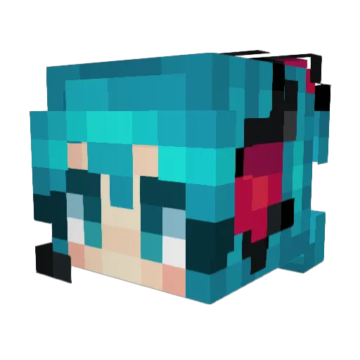 AxelPixel64 Minecraft avatar head, 3D render