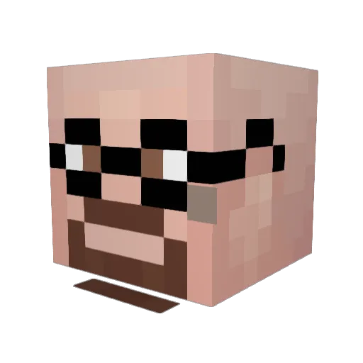 AxelRingen Minecraft avatar head, 3D render