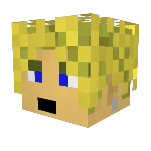 AxelTheForgoten Minecraft avatar head, 3D render