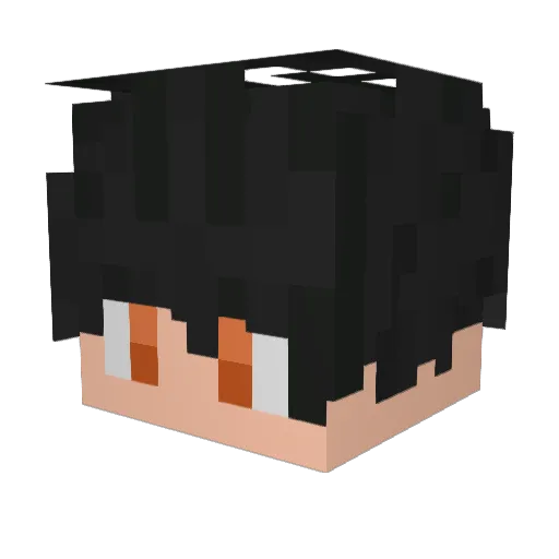AxelTheSonic Minecraft avatar head, 3D render