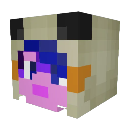 AxelTheWolf523 Minecraft avatar head, 3D render