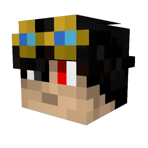 AxelX7 Minecraft avatar head, 3D render