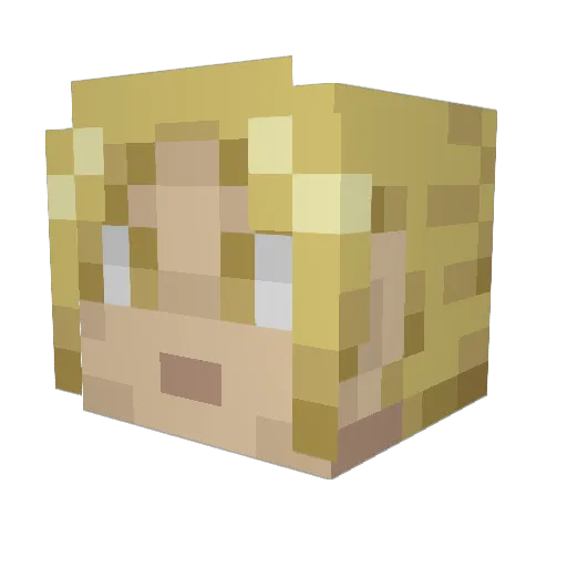 Axel_Rage Minecraft avatar head, 3D render