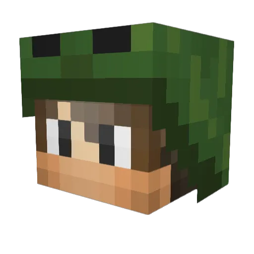 Axelgay123 Minecraft avatar head, 3D render