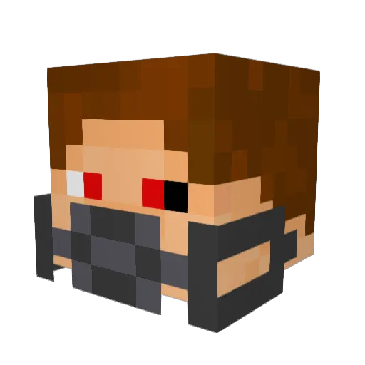 AxelitoRXD Minecraft avatar head, 3D render