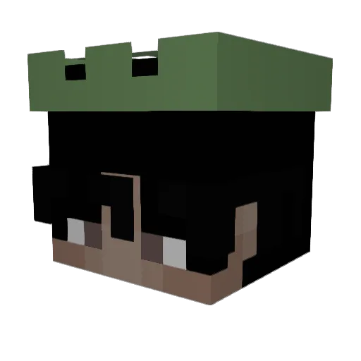 Axelitovore Minecraft avatar head, 3D render