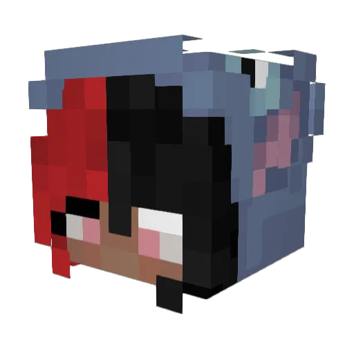 Axelle2504 Minecraft avatar head, 3D render