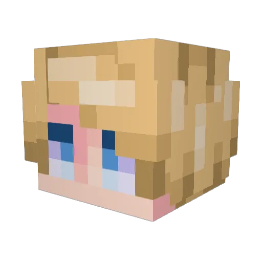 Axellmare Minecraft avatar head, 3D render
