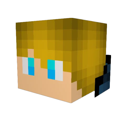 Axelmannen Minecraft avatar head, 3D render