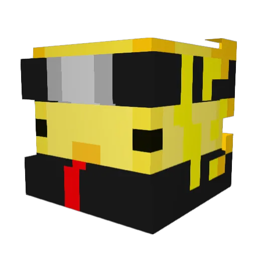 Axelo999YT Minecraft avatar head, 3D render