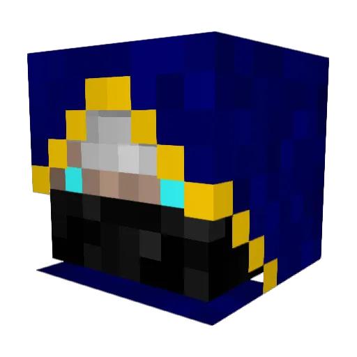 Axelos Minecraft avatar head, 3D render