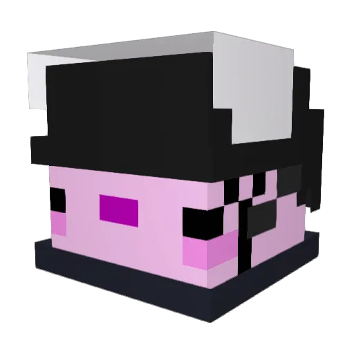 Axelot1234 Minecraft avatar head, 3D render
