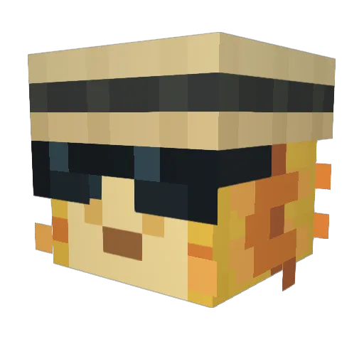 AxelotI Minecraft avatar head, 3D render