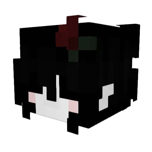 AxelotlBlossom Minecraft avatar head, 3D render