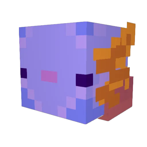 Axelotol69 Minecraft avatar head, 3D render
