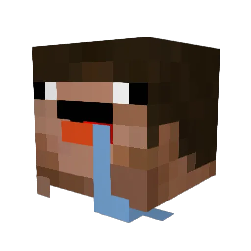 Axelschweisssss Minecraft avatar head, 3D render