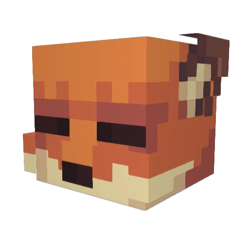 Axelumire Minecraft avatar head, 3D render