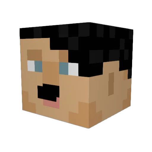 Axelus92 Minecraft avatar head, 3D render