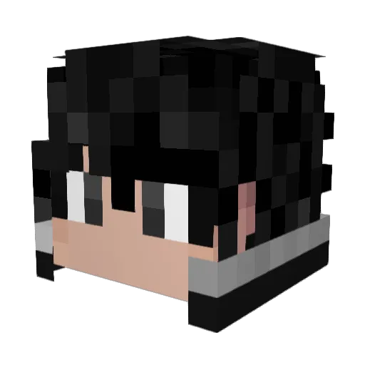 Axelusha Minecraft avatar head, 3D render