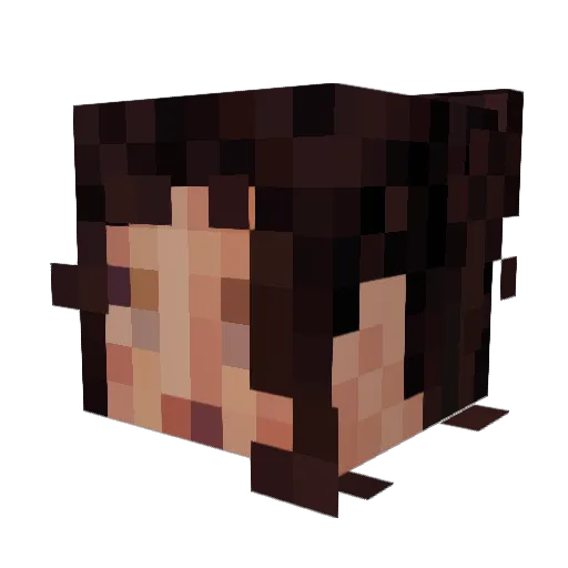 Axeluu Minecraft avatar head, 3D render