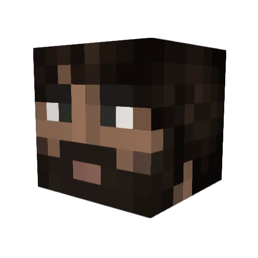 Axelxeon Minecraft avatar head, 3D render