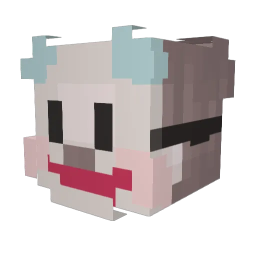 Axelyte Minecraft avatar head, 3D render