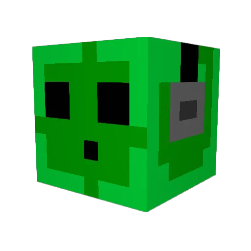 Axemaxe Minecraft avatar head, 3D render