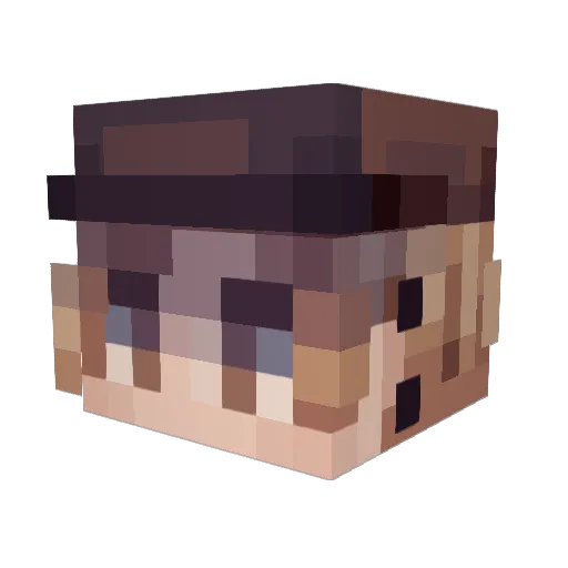 Axeomatic_ Minecraft avatar head, 3D render
