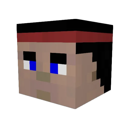 Axeor Minecraft avatar head, 3D render