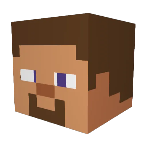 Axer_Hyli Minecraft avatar head, 3D render