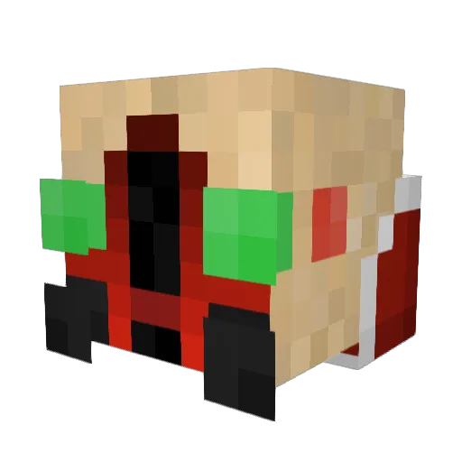 Axerrous Minecraft avatar head, 3D render