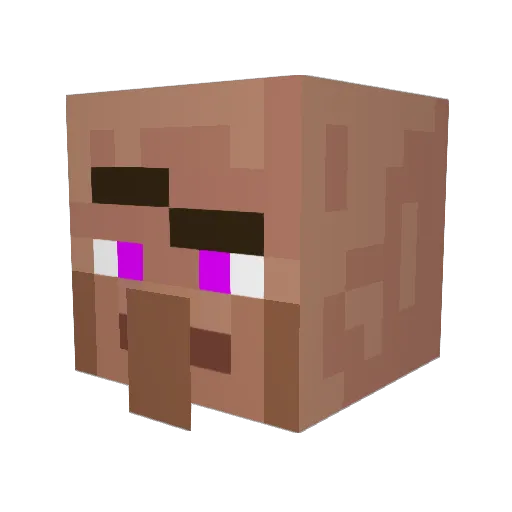 Axesriel Minecraft avatar head, 3D render