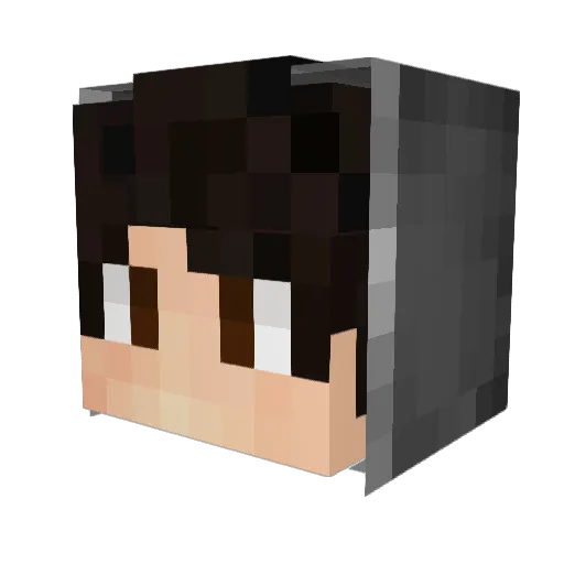 Axeternal Minecraft avatar head, 3D render