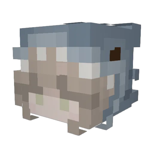 Axhley04 Minecraft avatar head, 3D render