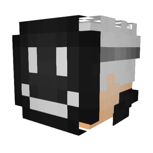 Axialoffi Minecraft avatar head, 3D render