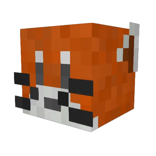 Axienci Minecraft avatar head, 3D render